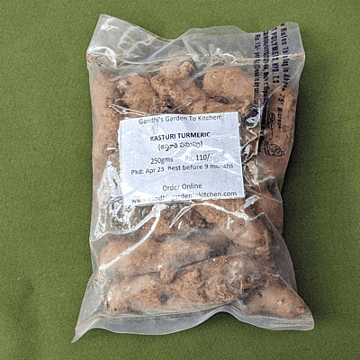 250gms Kasturi Turmeric seed Rhyzomes | Kasthuri Manjal | Aromatic Turmeric (Curcuma Aroamtica Salisb) Wild Turmeric Seeds (rhizomes)