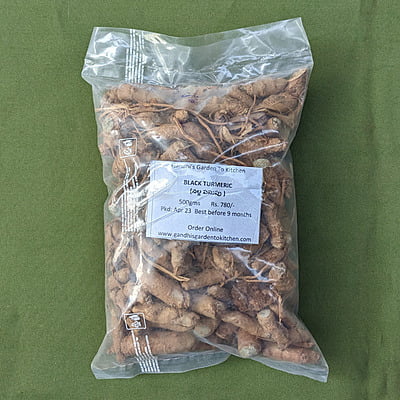500gms Black Turmeric Rhyzomes | Black Turmeric | నల్ల పసుపు (Curcuma caesia)
