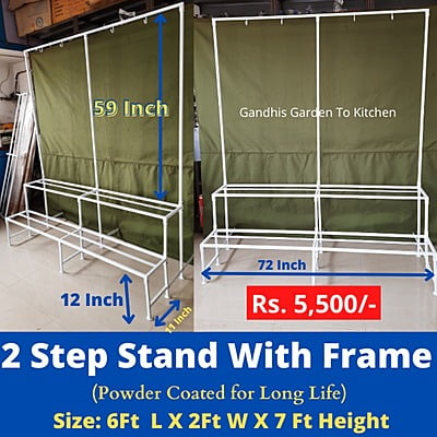 6 feet Two step Garden Stand with Frame Detachable Type Size in Inches 72(L)X23W) X64(H)