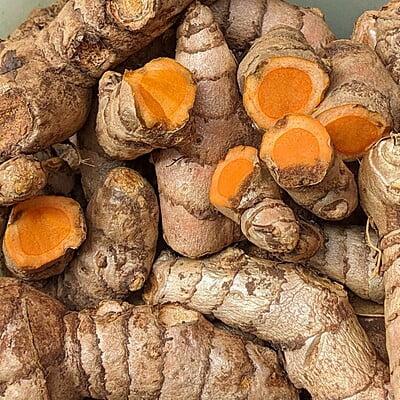 250gms Organic Turmeric Seeds (Turmeric Roots) for Planting | Pachi Pasupu Kommulu (Raw Turmeric)