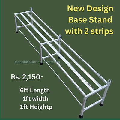 6 feet Single Plain Stand Powder Coated White Size in Inches 72(L)X1 1(W)X 12(H)